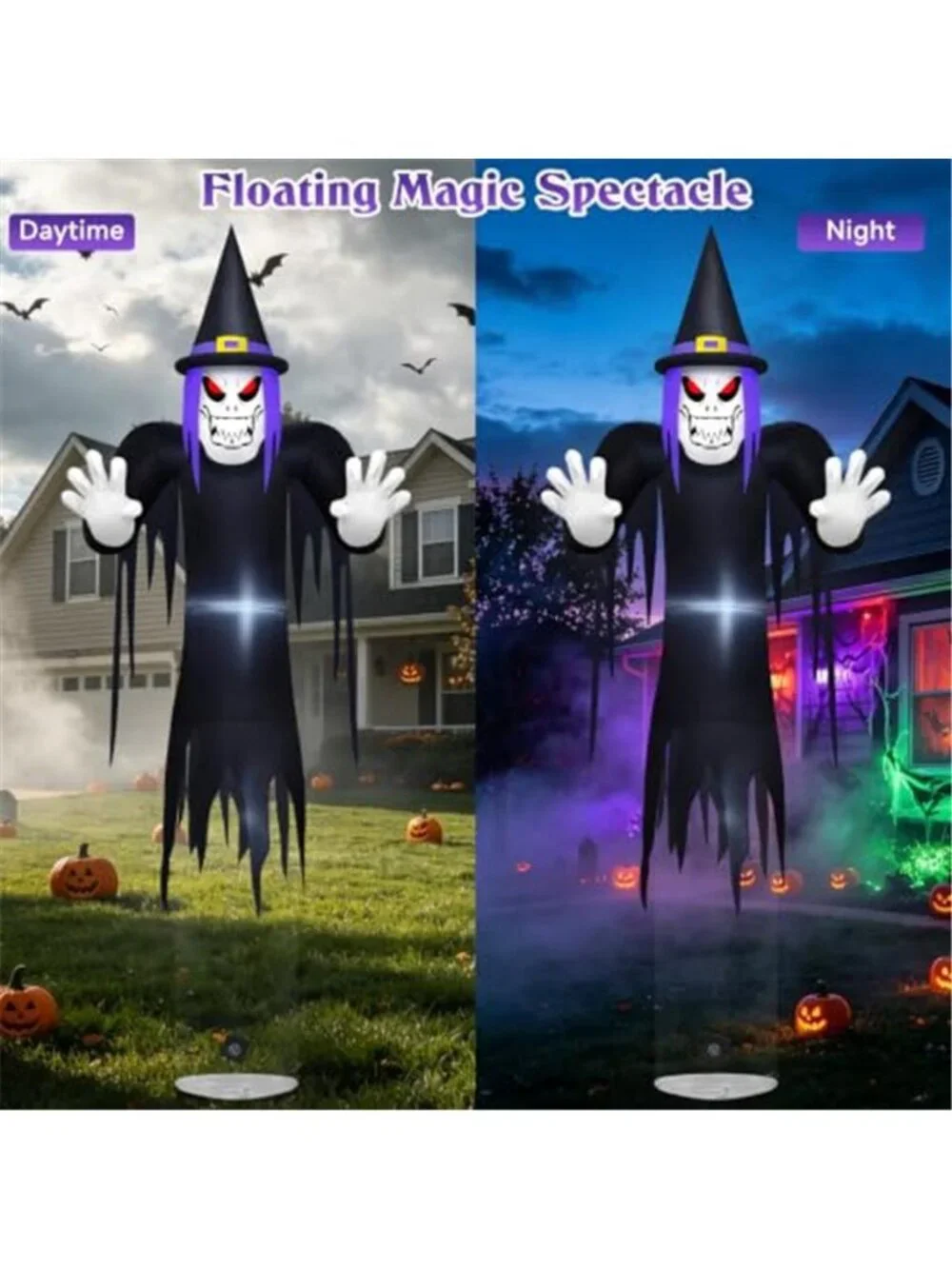 Danxilu 12FT Gaint Halloween Inflatable Floating Witch Outdoor Decoration